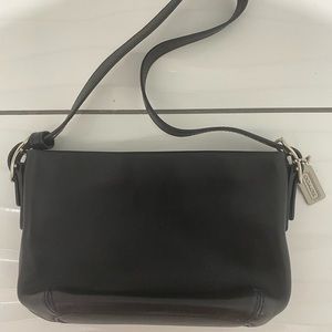 Coach Mini Black Leather Shoulder Purse